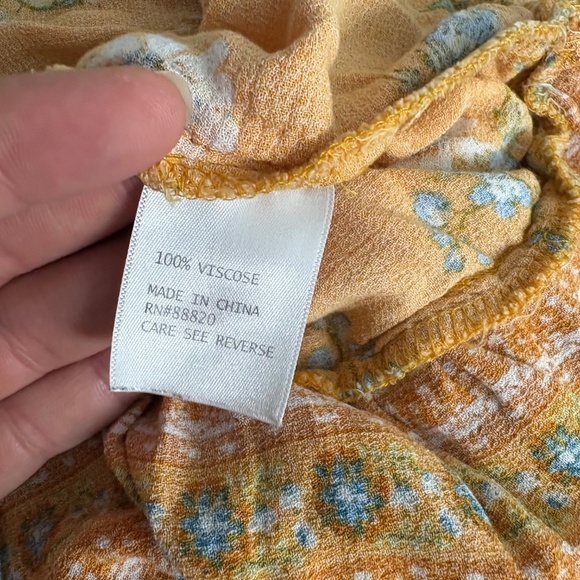 Rachel Zoe Yellow Floral Tunic Top - Picture 9 of 12